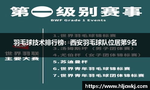 羽毛球技术排行榜：西安羽毛球队位居第9名